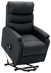 321237 vidaXL Изправящ стол, тъмносив, текстил