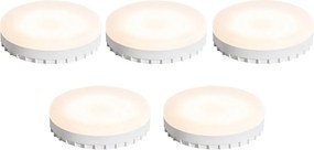 Комплект от 5 димируеми LED крушки GX53 7W 750 lm 3000K