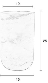 Бяла мраморна ваза Fajen - Zuiver