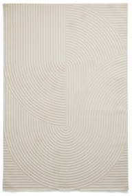 Кремав килим от рециклирани влакна подходящ за пране 120x170 cm Flores – Think Rugs
