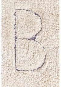 Кремав ръчно изработен памучен детски килим подходящ за пране 120x160 cm ABC – Lorena Canals