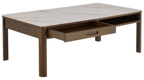 Масичка за кафе с керамичен плот в бежов и тъмнокафяв цвят 70x130 cm Southampton – Actona