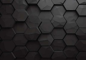 16083 - Тапет 3D черни ромбове