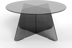 Сива стъклена кръгла масичка за кафе ø 80 cm Samos – Actona