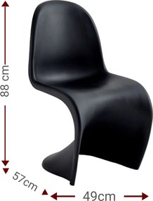 Кухненски стол Maggy-черен (4) парчета