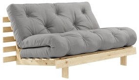 Сив разтегателен диван 140 cm Roots - Karup Design