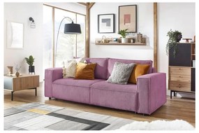 Розов диван от велур 245 cm Nihad - Bobochic Paris