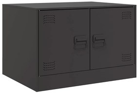 841727 vidaXL Маса за кафе, черна, 67x50x44 см, стомана