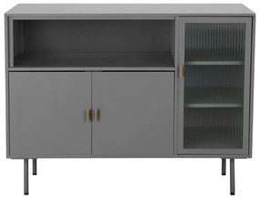 Сива метална витрина 104x80 cm Rosalie – Støraa