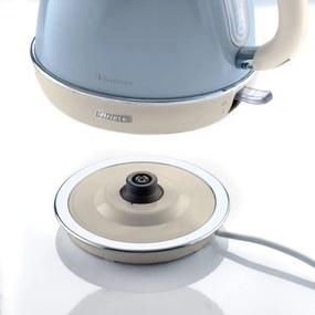 Електрическа кана VINTAGE 2869/05, 2000W, 1.7 л, Подвижен филтър, Прозорец за водата, 360C безжична основа, Син