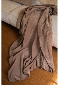 Кафяво-сиво одеяло от микроплюш 150x200 cm Tomo – Tiseco Home Studio