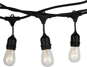 Външна гирлянда STRING, 15 m — 15 лампи с цокъл E27, до 25 W, 230 V, клас на защита IP54