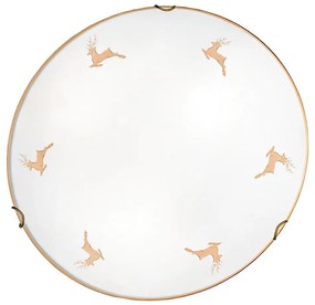 Kolarz 731.12.4.150 - Настенно осветително тяло NONNA, 2xE27/60W/230V, Ø 40 см, еленски мотив, розово злато