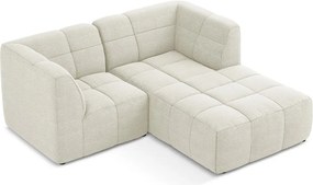 Бежов ъглов диван от прежда с примки от букле (десен ъгъл) Aloha – Makamii