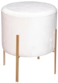 Табуретка atmosphera Living, Кадифе - Слонова кост