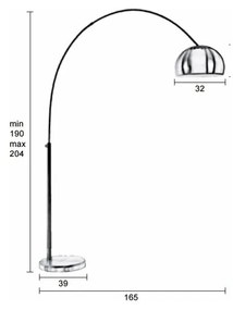 Метална подова лампа Bow - White Label
