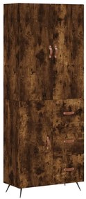 3195880 vidaXL Висок шкаф, опушен дъб, 69,5x34x180 см, инженерно дърво