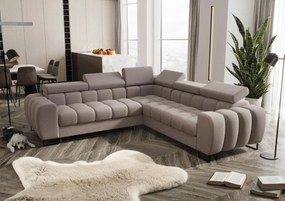 Ъглов диван Lordy max-сиво-вдясно