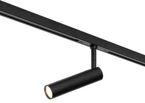 Модерен черен прожектор за 1-фазова релсова система - Slimline Uzzy