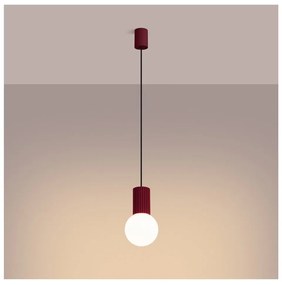 Висящо осветително тяло със стъклен абажур в цвят бордо ø 12 cm Orbital – Sollux