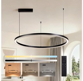 Brilagi - LED димируем висящ полилей на кабел PORTOFINO LED/60W/230V Ø 80 cm черен +ДУ