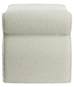 Кремава табуретка от плат букле Nafya – Light &amp; Living