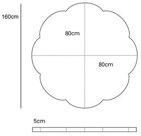 Кремаво детско килимче за игра 160x160 cm – Meowbaby