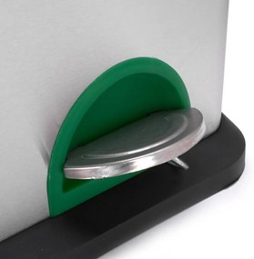 Стоманено кошче за боклук за рециклиране с педал в матово сребрист цвят 3x8 l Tri Selectif – MSV