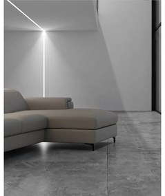 Светлокафяв ъглов диван от естествена кожа (десен ъгъл) Brito - MESONICA