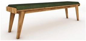 Дъбова пейка със зелена седалка Retro - The Beds