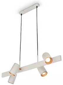 Briloner 4058044 - Полилей на кабел ERA 4xGU10/10W/230V кремав