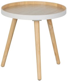 Странична масичка с бели детайли WOOOD Sasha