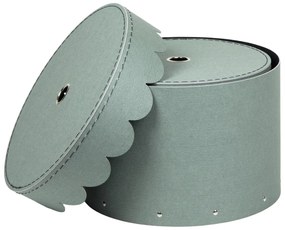 Картонени кутии за съхранение с капаци в комплект 2 бр. в цвят мента ø 26x17,5 cm Wilma – Bigso Box of Sweden