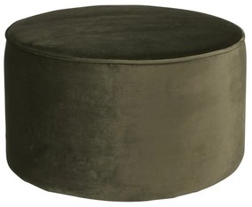 Нисък пуф в маслинен цвят WOOOD Sara Low
