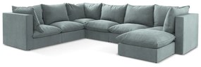Син ъглов диван (ляв ъгъл/U форма) Manao – Makamii