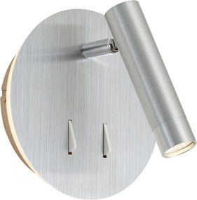 Модерна стоманена стенна лампа с LED и USB-C - Croft