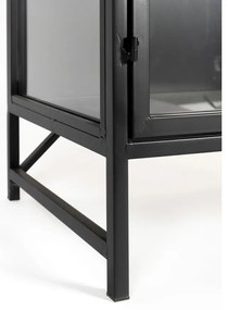 Черна метална витрина 70x170x35 cm Rob – White Label