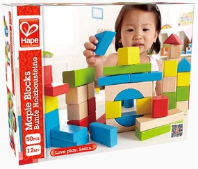 Hape - Комплект дървени кубчета 50 бр H0409