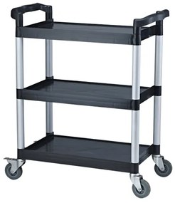 Мултифункционална количка на 3 нива черна голяма 102x50x96cм. 032D GX