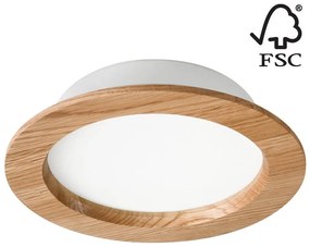 LED Лампа за окачен таван WOODY SPOT LED/16,5W/230V 4000K дъб ø 18,5 см