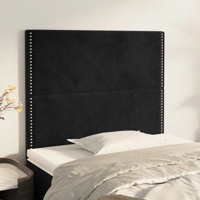 3116230 vidaXL Горни табли за легло, 2 бр, черни, 90x5x78/88 см, кадифе