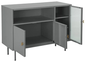 Сива метална витрина 104x80 cm Rosalie – Støraa