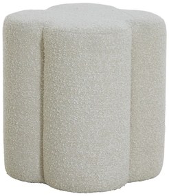 Кремава табуретка от плат букле Nalani – Light &amp; Living