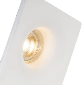 Комплект от 6 вградени спота бели 12 см кръгли - Gypsy Stucco