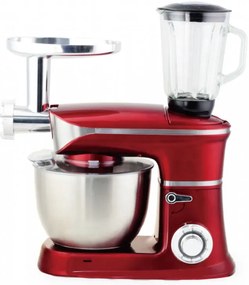Кухненски робот 3в1 ZEPHYR ZP 1115 QBM, 1900W, 6.5 литра, Блендер, Миксер, Месомелачка, Червен