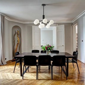 Черно-бяло висящо осветително тяло, височина 102 cm Musa - SULION