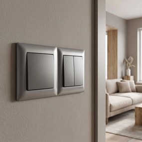 Двойна рамка за контакти OSTE JNH014-2F Grey
