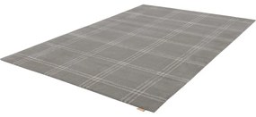 Антрацитен вълнен килим 200x300 cm Calisia M Grid Prime – Agnella