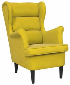 324066 vidaXL Фотьойл, горчица, кадифе