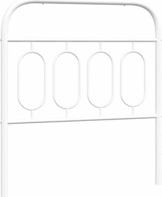 377193 vidaXL Метална резервна табла за легло, бяла, 80 см